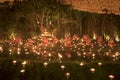 CHIANG MAI THAILAND Ã¢â¬â MARCH 1 : Makha Bucha Day.Traditional buddhist monks and the lighting candles for religious ceremonies.